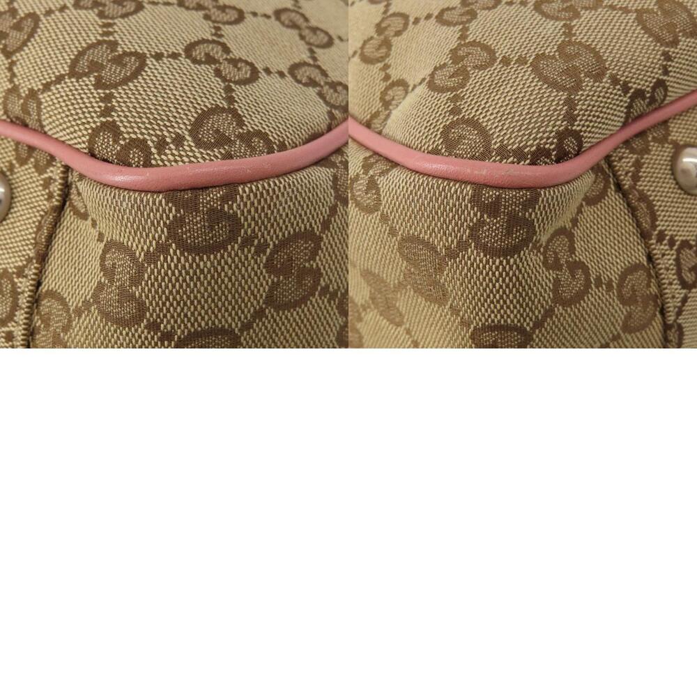 Gucci GG Twins Tote bag beige monogram canvas pink leather - Picture 10 of 11